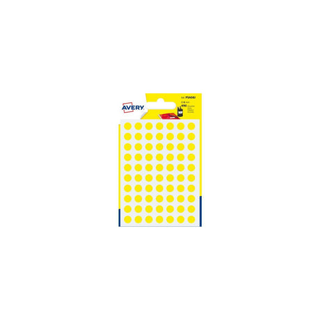 Label AVERY 8mm yellow 490/pc