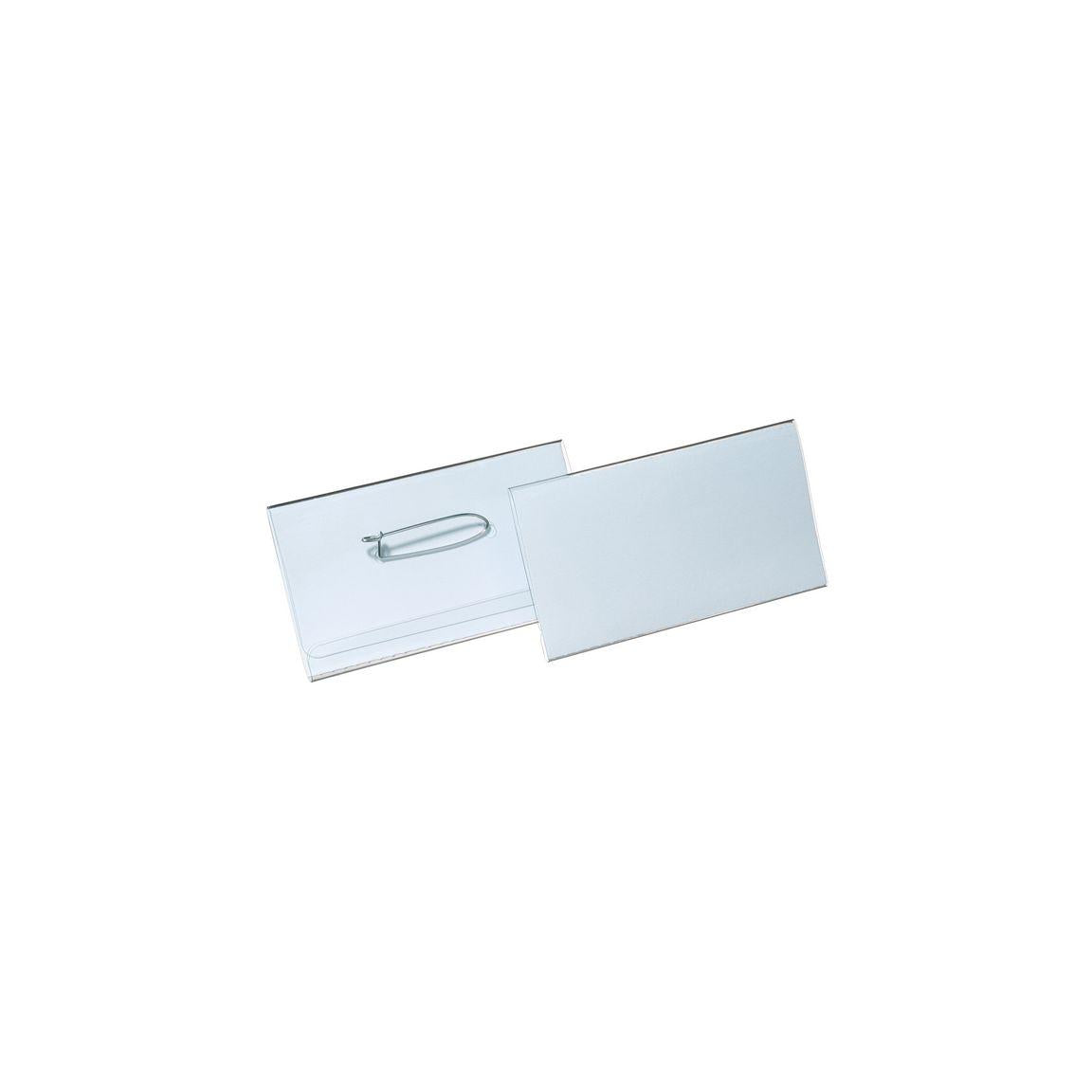 DURABLE name badge with pin 75x40mm 100/pc
