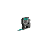 Tape DYMO D1 12mm black on green