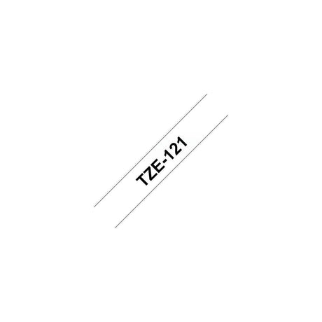 Tape BROTHER TZE121 9mm black on clear