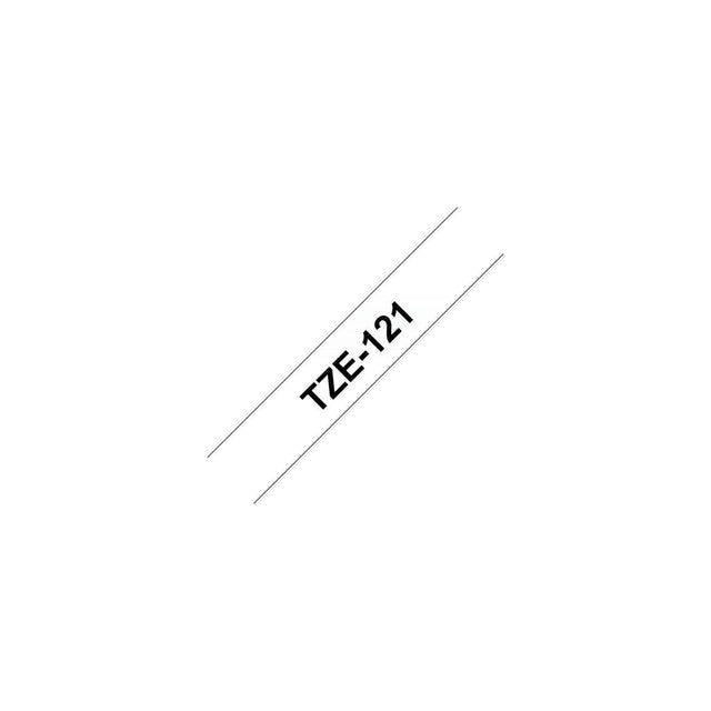 Tape BROTHER TZE121 9mm black on clear