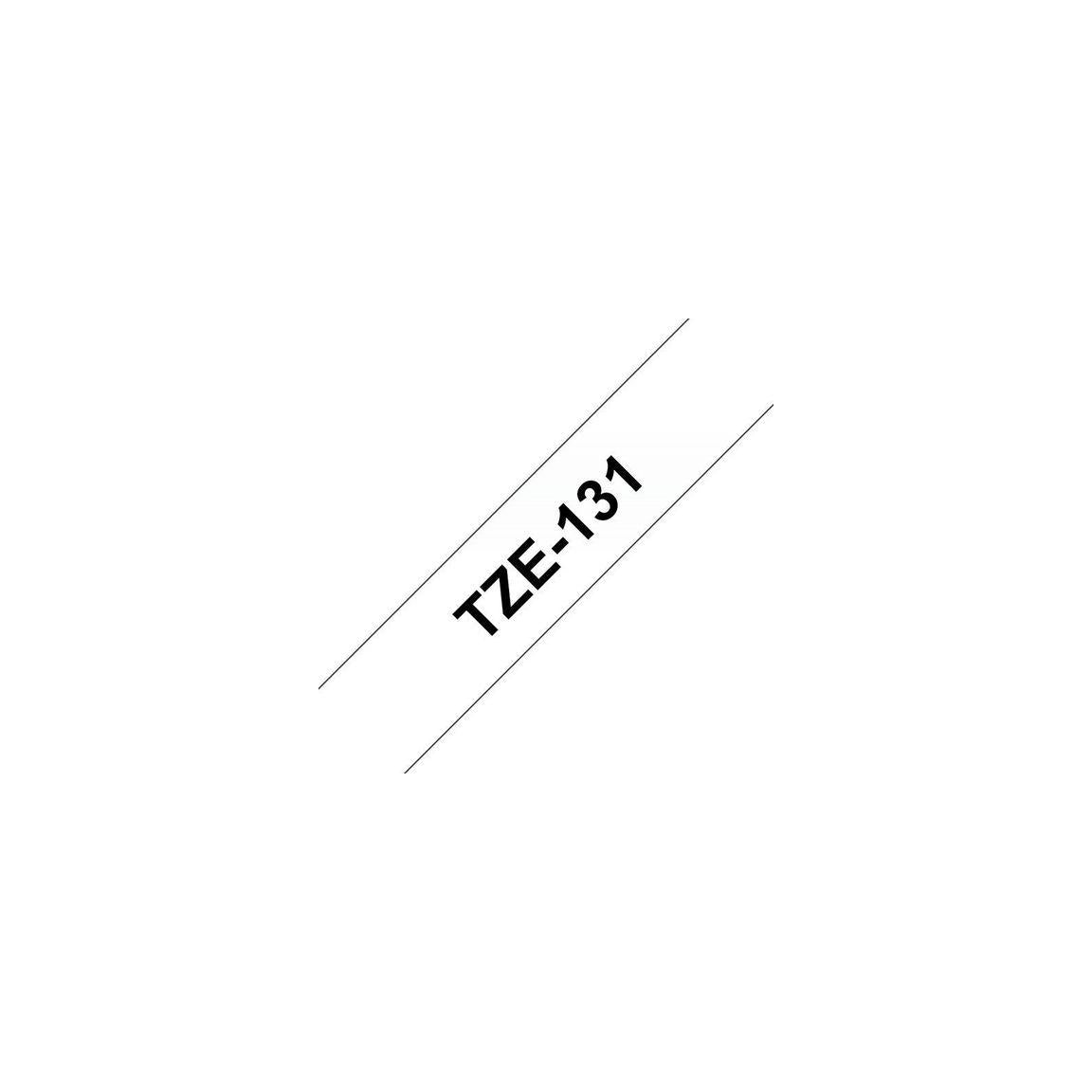 Tape BROTHER TZE131 12mm black on clear