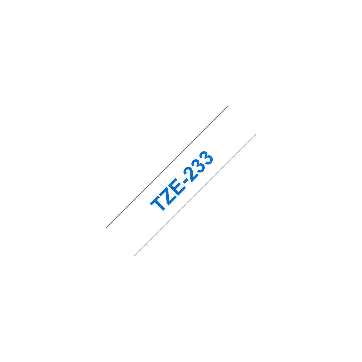 Tape BROTHER TZE233 12mm blue on white