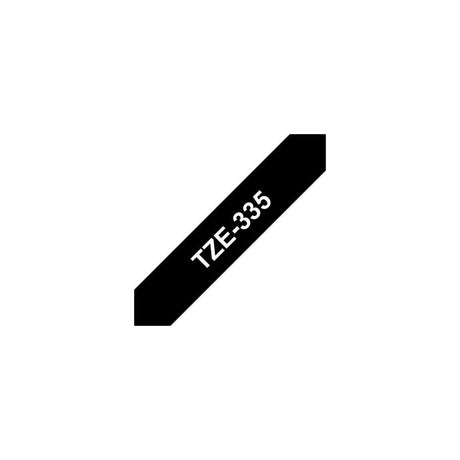 Tape BROTHER TZE335 12mm white on black
