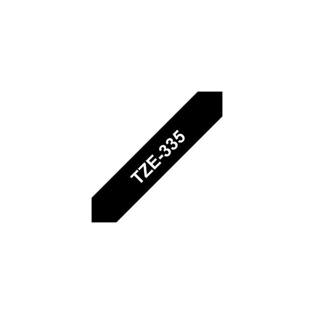 Tape BROTHER TZE335 12mm white on black