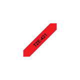 Tape BROTHER TZE431 12mm black on red