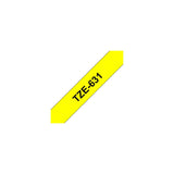 Tape BROTHER TZE631 12mm black on yellow