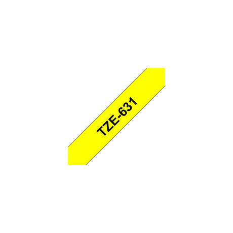 Tape BROTHER TZE631 12mm black on yellow