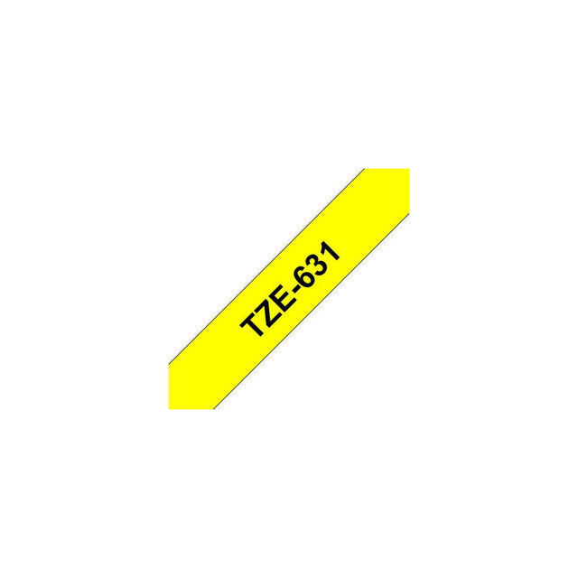 Tape BROTHER TZE631 12mm black on yellow