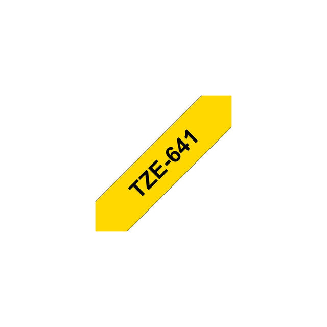 Tape BROTHER TZE641 18mm black on yellow