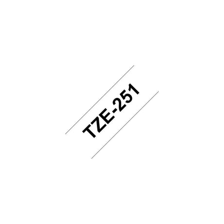 Tape BROTHER TZE251 24mm black on white