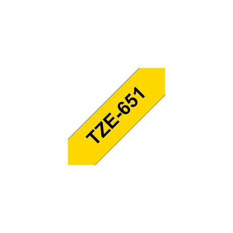 Tape BROTHER TZE651 24mm black on yellow