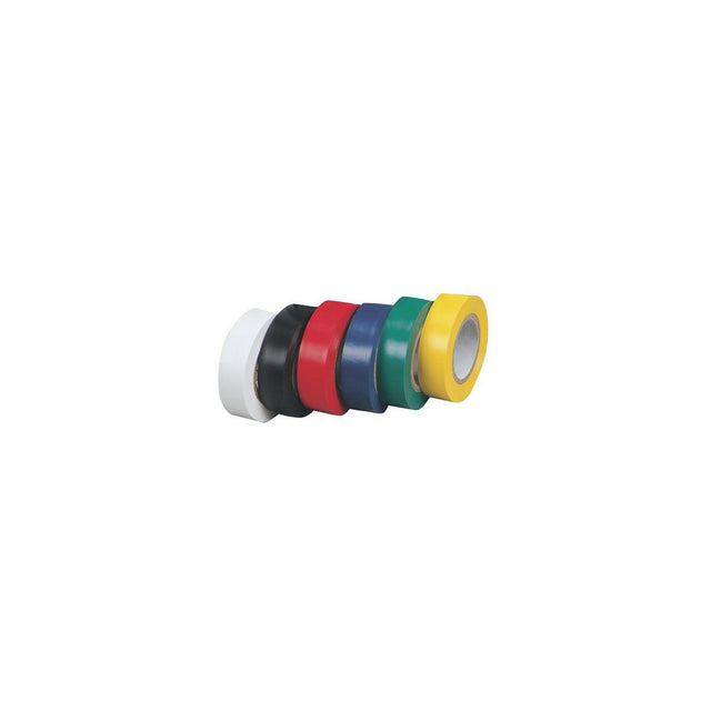 PVC tape colour 10mx15mm 6/pack