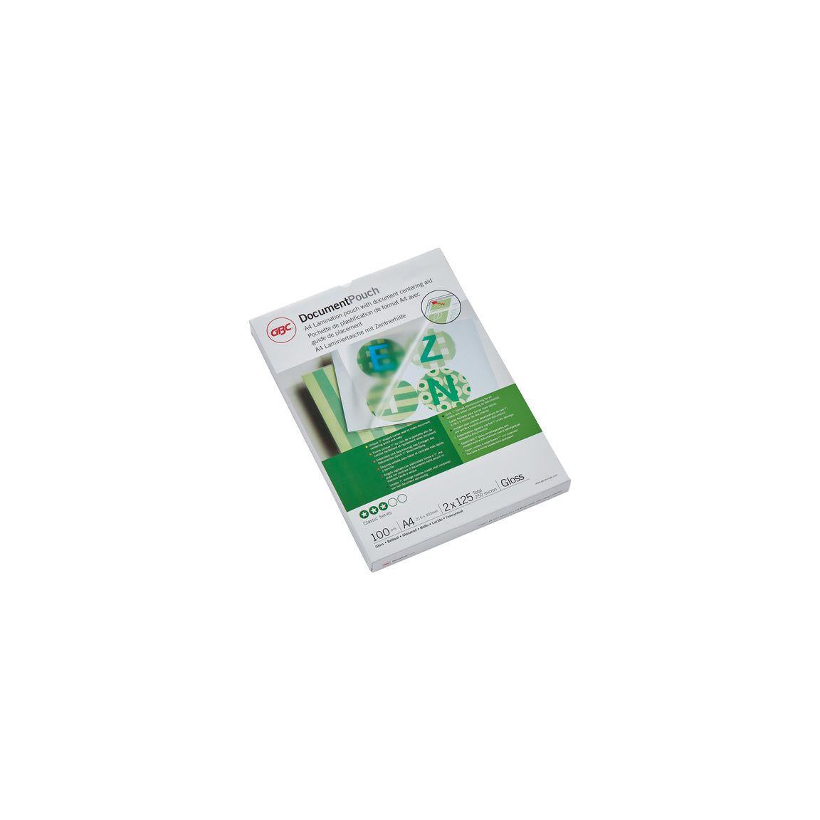 Laminate GBC A4 125mic clear 100/pack
