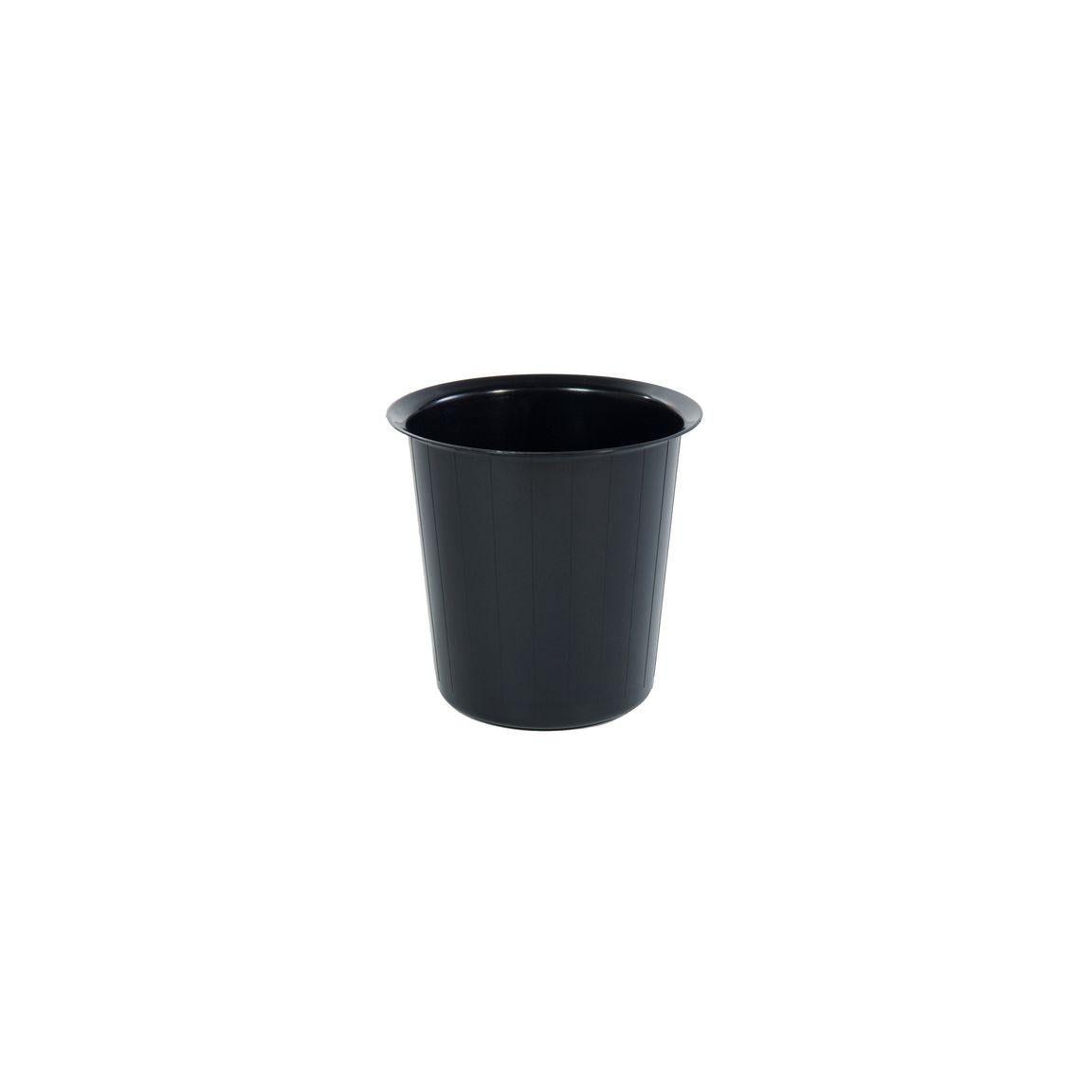 Wastepaper basket round 22L black