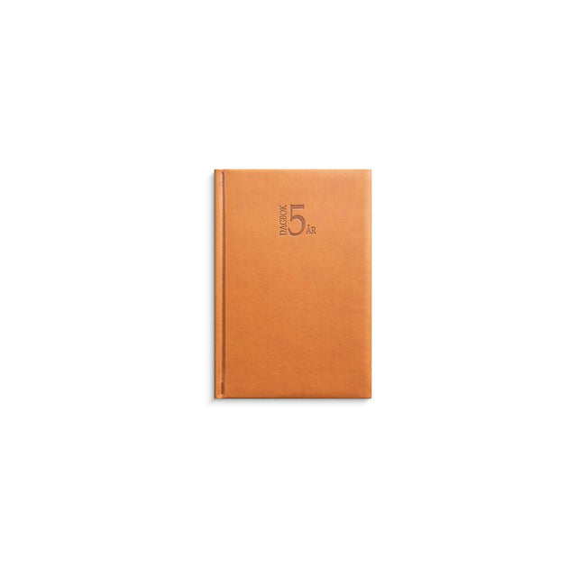 5-year diary leatherette cognac-1055