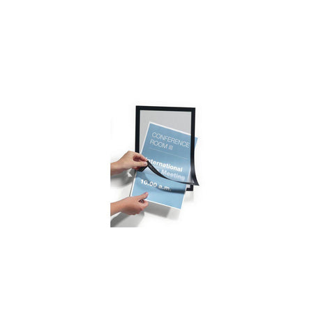 Magnetic frame self-adhesive DURAFRAME A4 black 2/pc