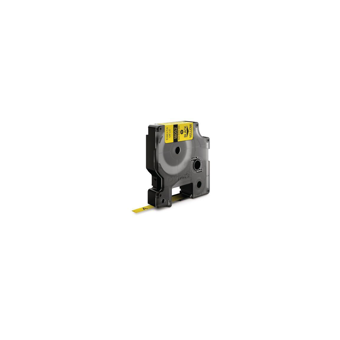 Tape Rhino shrink tubing 6mm black on yellow