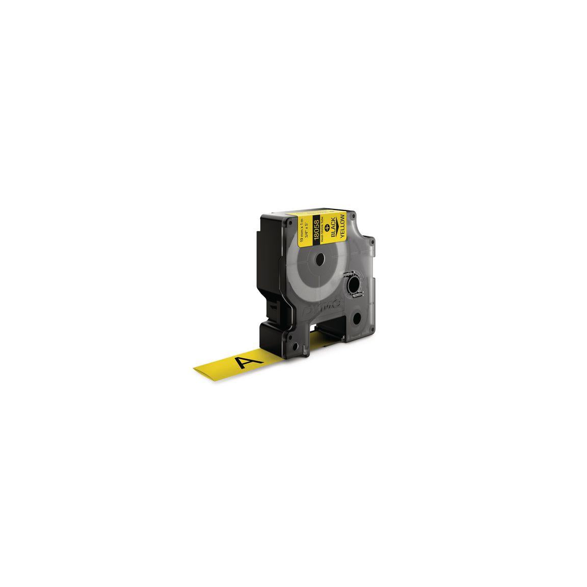 Tape Rhino shrink tubing 19mm black on yellow