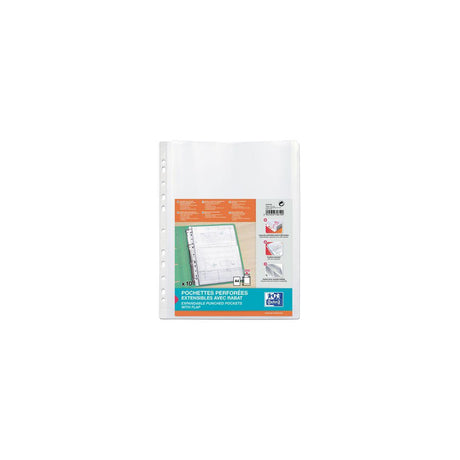 Plastic pocket OXFORD bellows with flap 10/pc