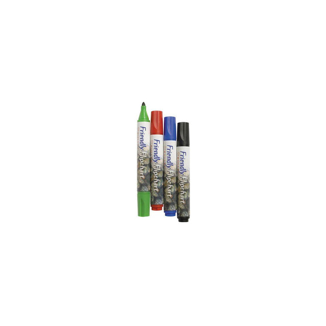 Flipchart pen FRIENDLY round 4/pack