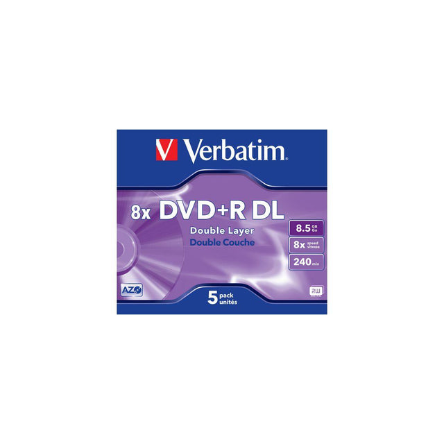 DVD+R VERBATIM 8.5GB Dual Layer 5/fp