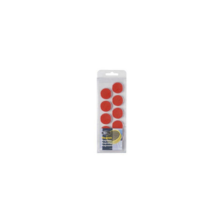Magnetic buttons ACTUAL 25 mm red 10/pack