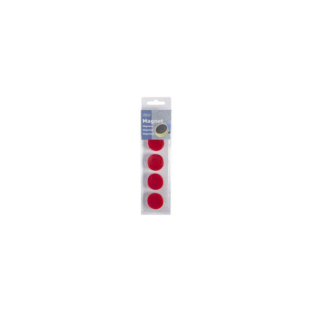 Magnetic buttons ACTUAL 30 mm red 5/pc
