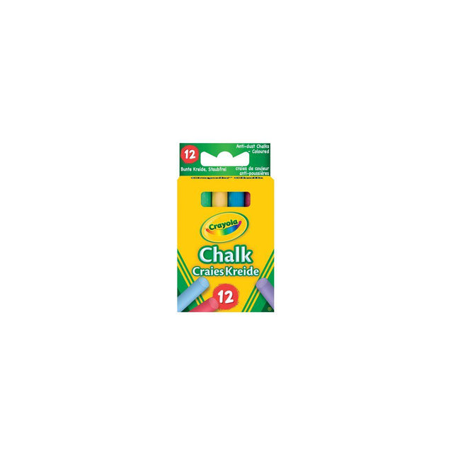 CRAYOLA coloured chalk 2x6 colours