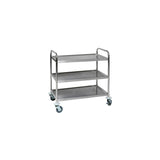 Rolling table 3 shelves stainless steel