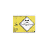 Label 'UN3291' yellow 100/pack