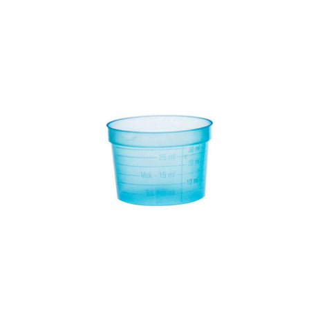 Medicine cup wide blue dinner 30ml 50/pack