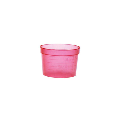 Medicine cup wide red evening 30ml 50/pack