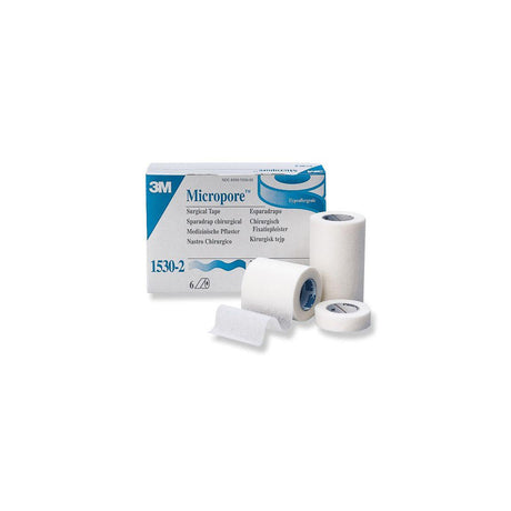 Micropore White w/holder 2,5cmx9,1m 12/pack
