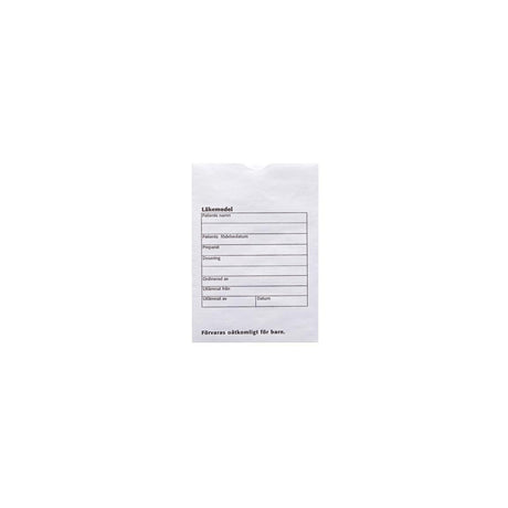 Pharmaceutical bag with print 100/pack