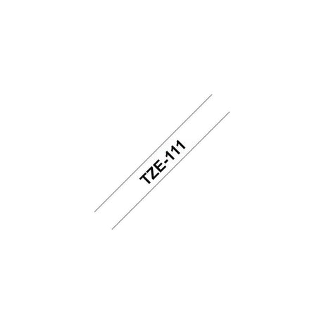 Tape BROTHER TZE111 6mm black on clear
