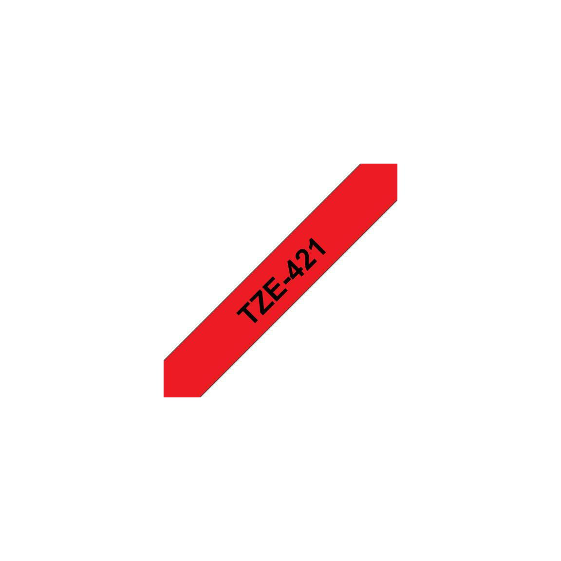 Tape BROTHER TZE421 9mm black on red