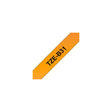 Tape BROTHER TZEB31 12mm black on orange