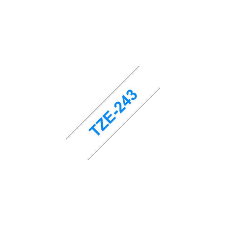 Tape BROTHER TZE243 18mm blue on white