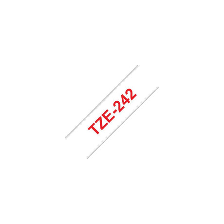 Tape BROTHER TZE242 18mm red on white