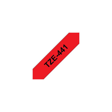 Tape BROTHER TZE441 18mm black on red