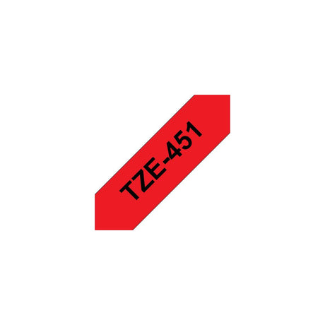 Tape BROTHER TZE451 24mm black on red