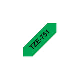 Tape BROTHER TZE751 24mm black on green