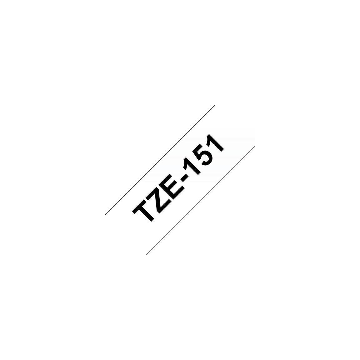 Tape BROTHER TZE151 24mm black on clear