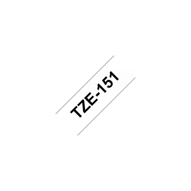 Tape BROTHER TZE151 24mm black on clear