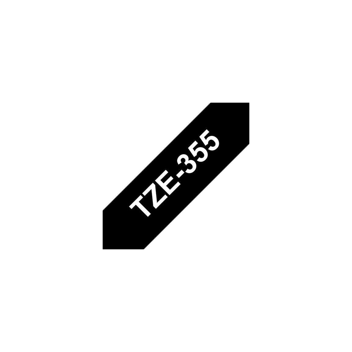 Tape BROTHER TZE355 24mm white on black