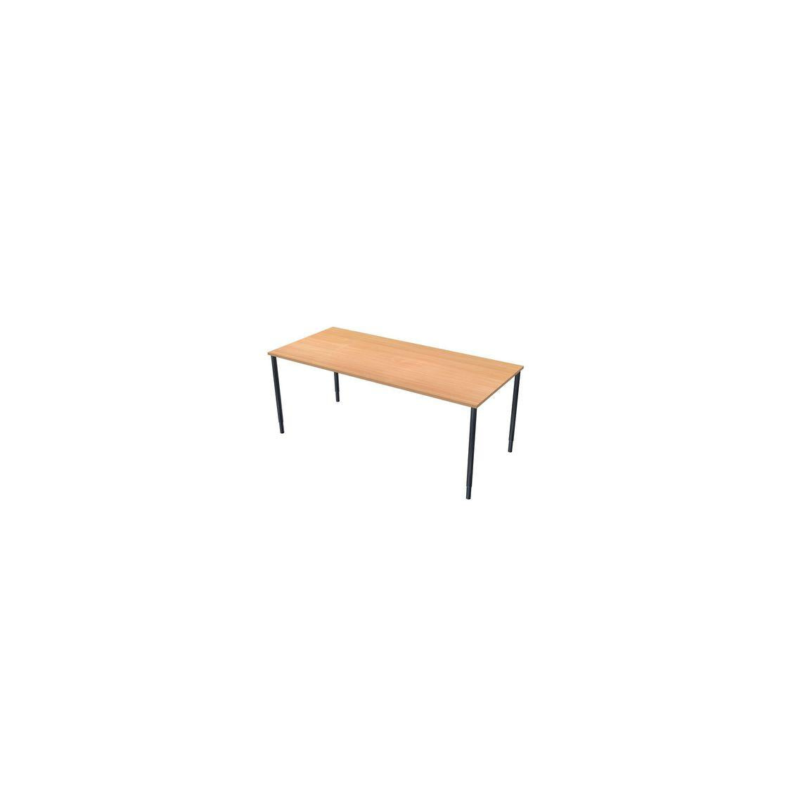 Table frist 180x80cm beech laminate/black