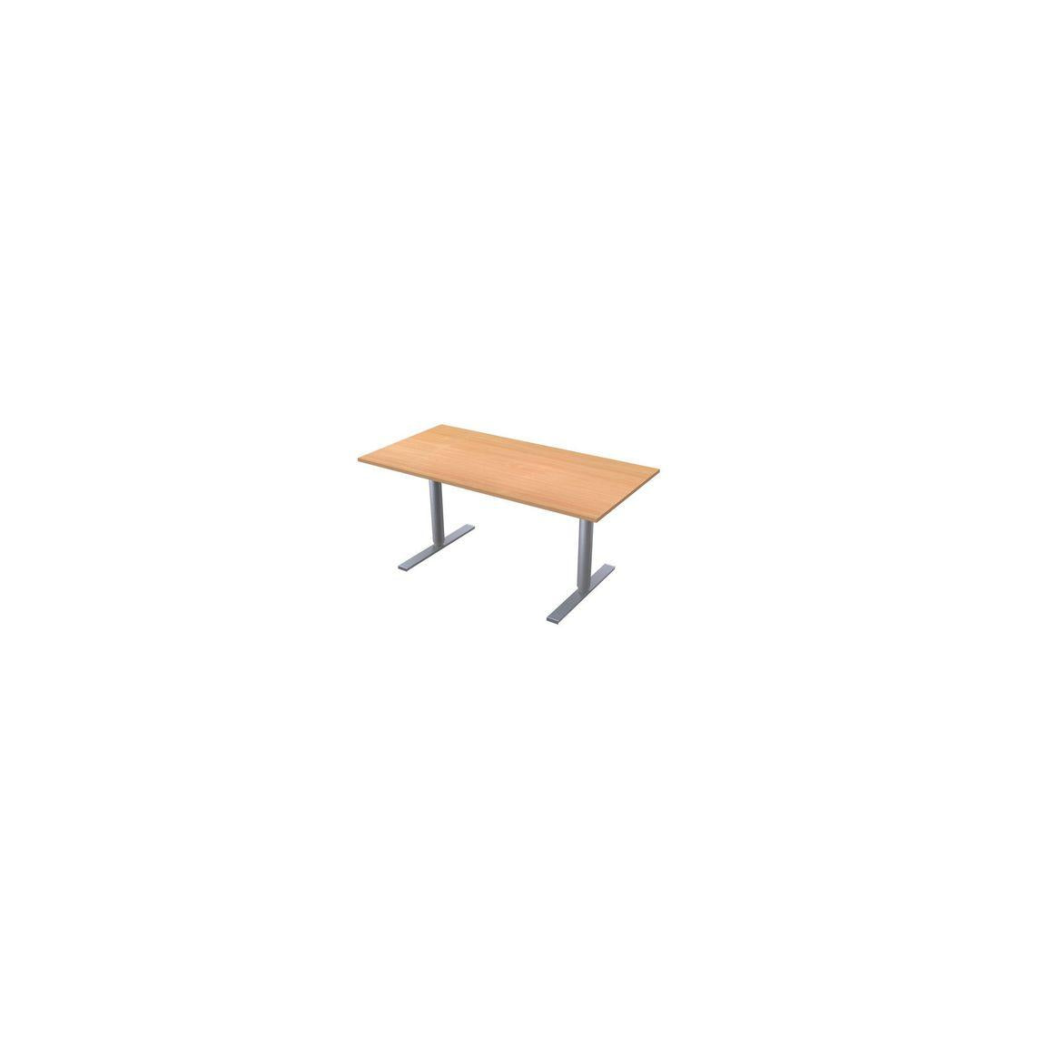 Table El 160x80cm beech laminate/grey