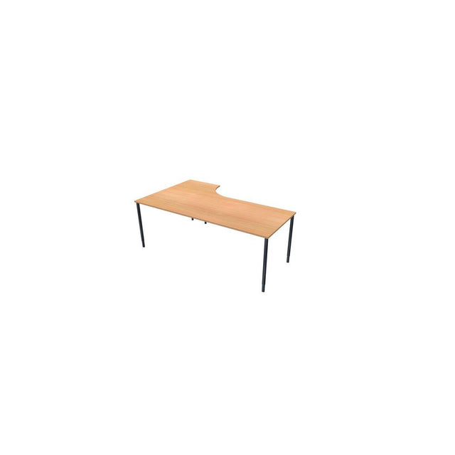 Table right 200x120cm beech laminate/black