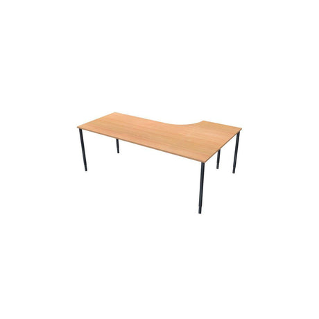 Table left 200x120cm beech laminate/black